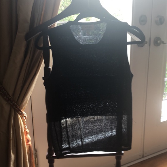 Next black sleeveless top with sheer bottom. - Picture 2 of 5